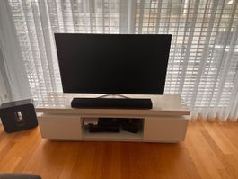 TV-Möbel Hochglanz Weiss LED-Beleuchtung sehr guter Zustand