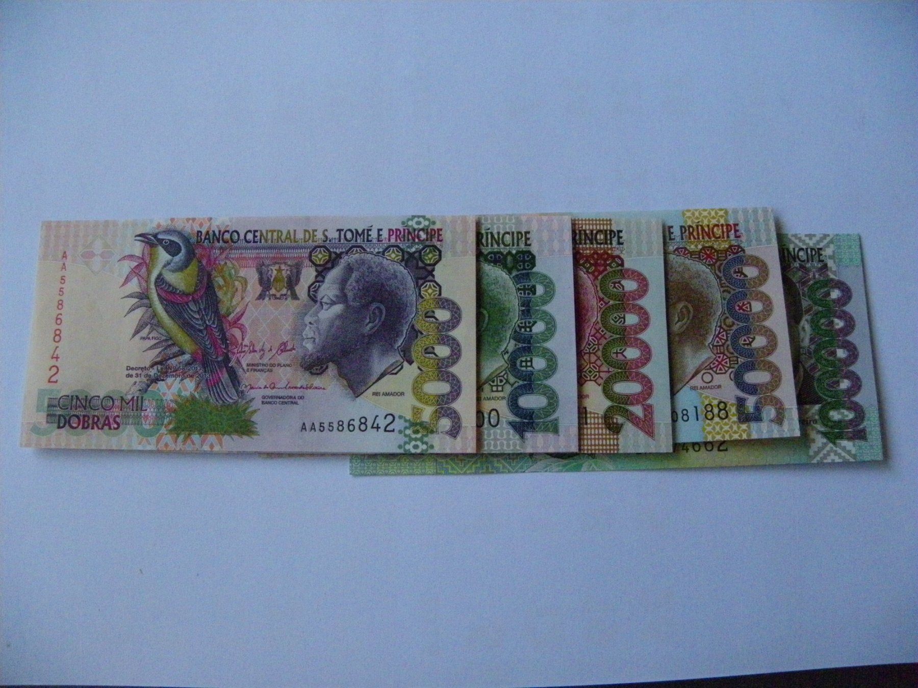 Banknoten: St Thomas & Prince Set 5000-100.000 Dobras 2013, Unc – Neu (gemäss Beschreibung) aus Untersiggenthal von Gas61 1