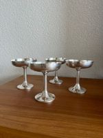 4 coupes sur pied H. Bérard métal argenté vintage