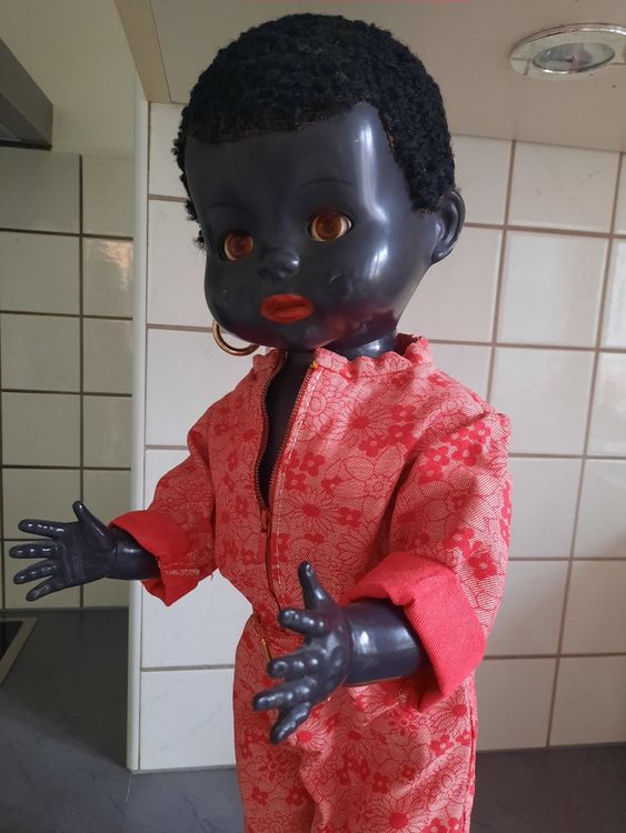 Rare Poupée Noire Anglaise Pedigree - Années 1950 - Poupée Marchante Vintage