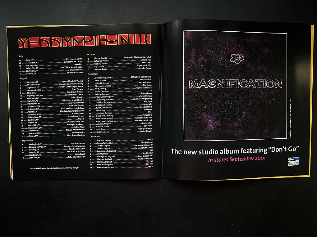 Zeitschriften & Magazine: YES - Symphonic Tour 2001 Tour Programm – Gebraucht aus Buchs SG von schotterpilot 3