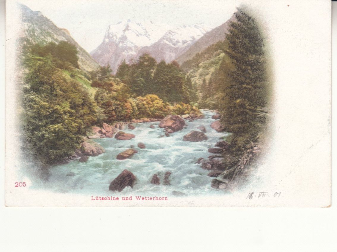 Ansichtskarten: Lütschine Wetterhorn 1901 – Gebraucht aus Bürglen TG von StampGraf