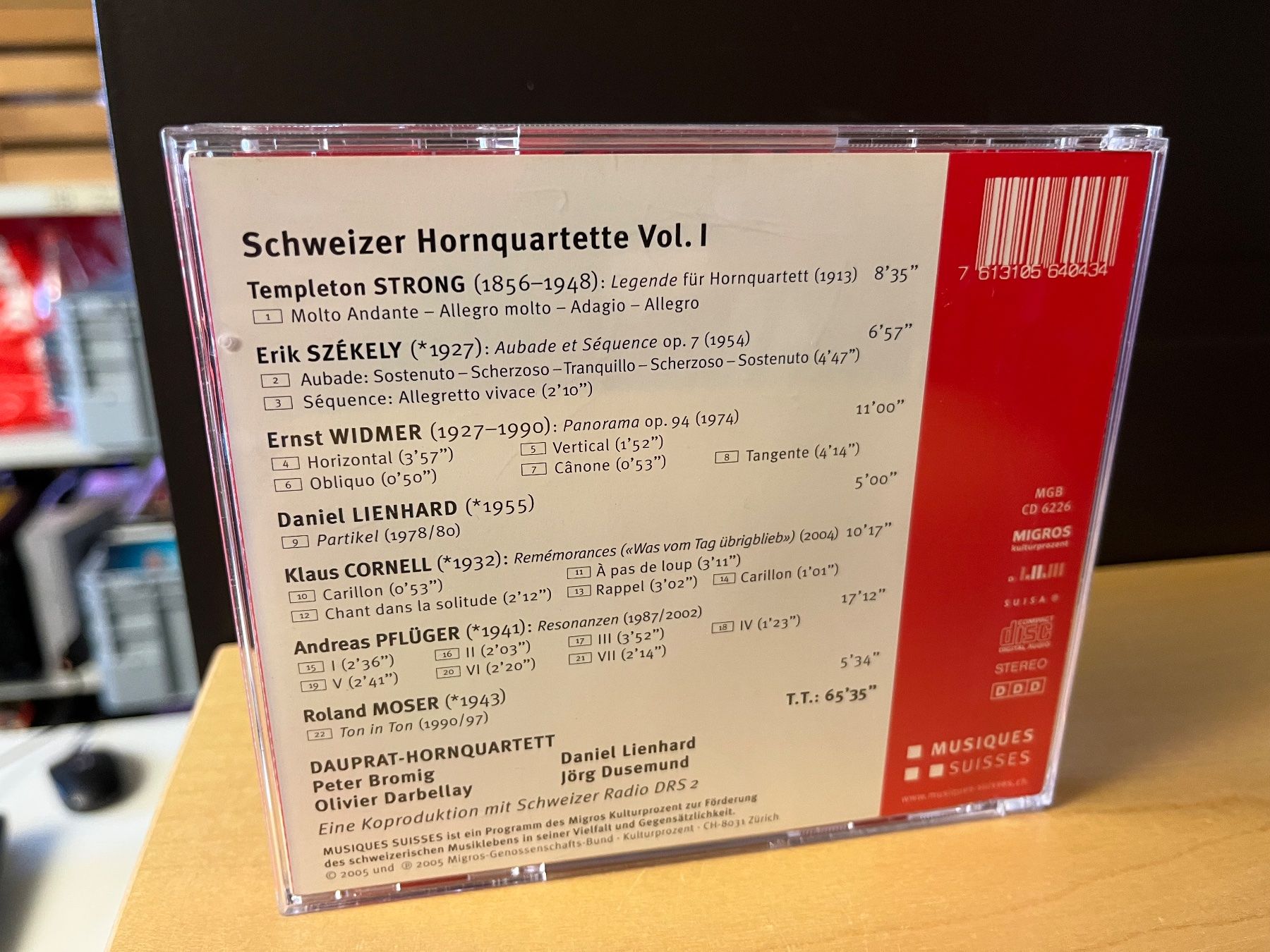 CD: Schweizer Hornquartette - Vol. 1 - XHJ42A – Usato da Küsnacht ZH venduto da Jazztilldawn 1