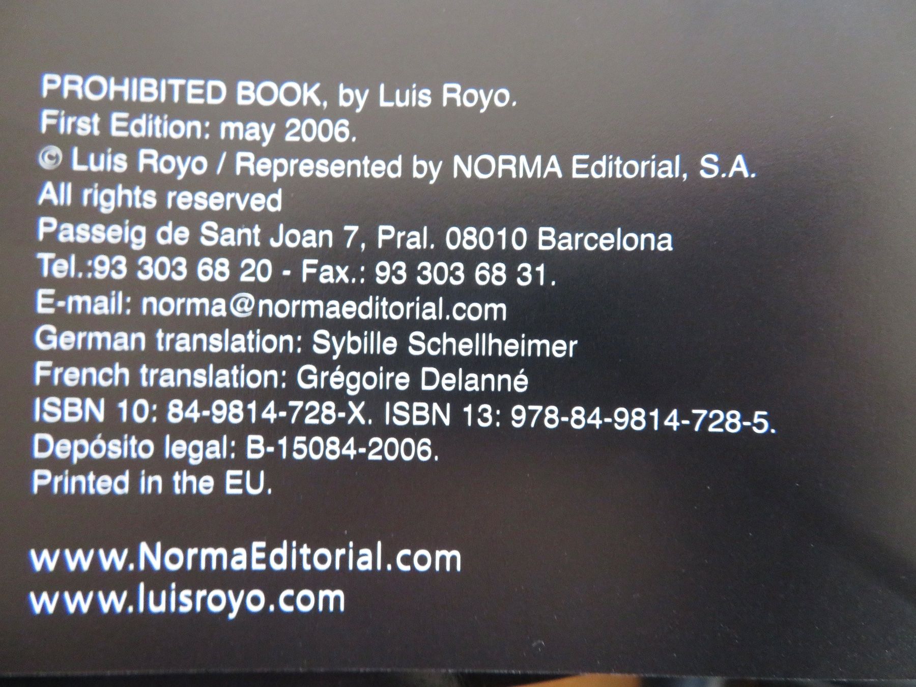 Comics: Luis Royo: Prohibited – Gebraucht aus Bern von mordswein 1