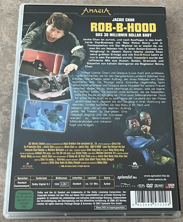 DVD Rob-B-Hood, Das 30 Millionen Dollar Baby, Jackie Chan (Neu (gemäss ...