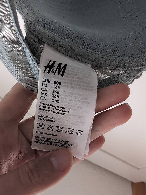 Sonstige Unterwäsche: BH 80B hellblau / blaugrau von H&M – Gebraucht aus Alberswil von __colafroeschli__ 2