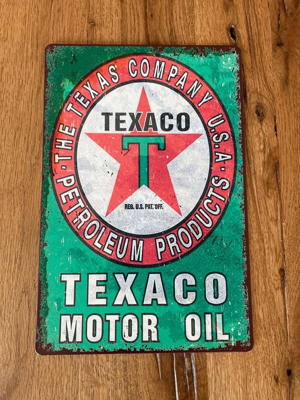 Texaco Insegne: Texaco Motor Oil Schild / 20x30 CM / neu!!! – Nuovo e nell'imballaggio originale da Bremgarten AG venduto da Eurotiz