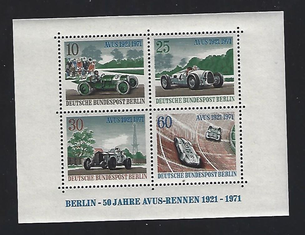 Alle Briefmarken: 50 ans de la course AVUS, Bloc neuf ** – Neu (gemäss Beschreibung) aus PRANGINS von Dorp