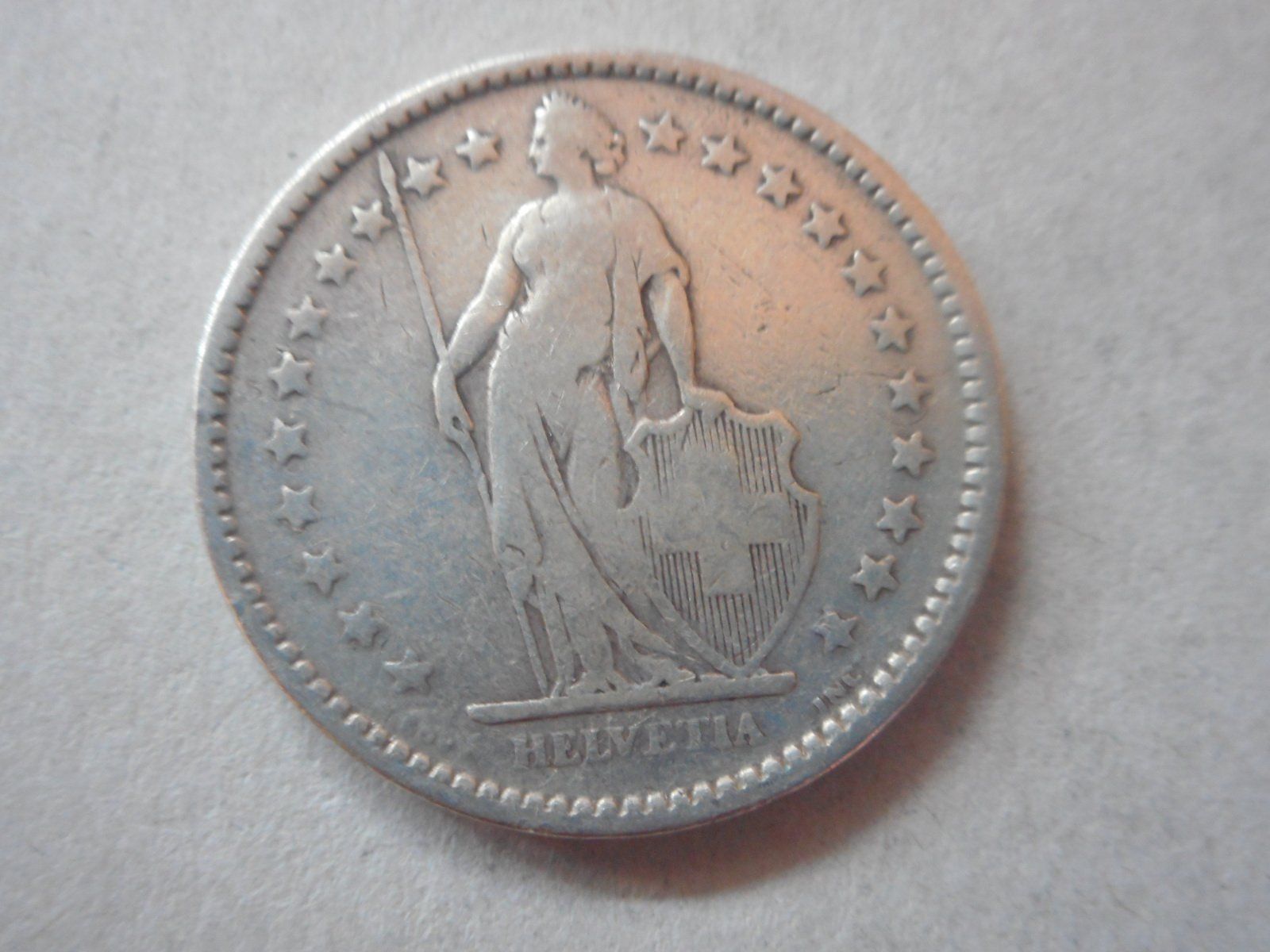 Alle Münzen: 2 Fr. 1907 silber  uralt – Gebraucht aus Kriegstetten von pizlad2010 1