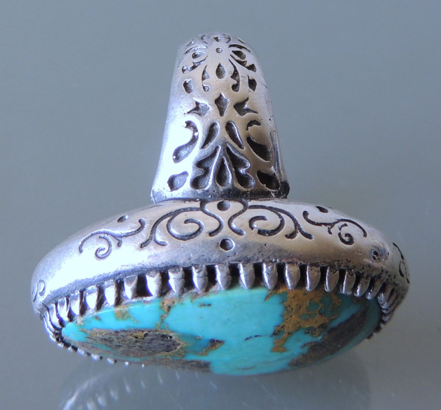 Bagues: Silber 800 Türkis Fingerring Gr. 68 – D'occasion à Waldenburg par schaller707 2