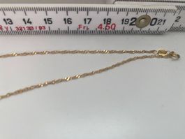 NEU Halskette 925 Silber, vergoldet, filigran, 44cm lang