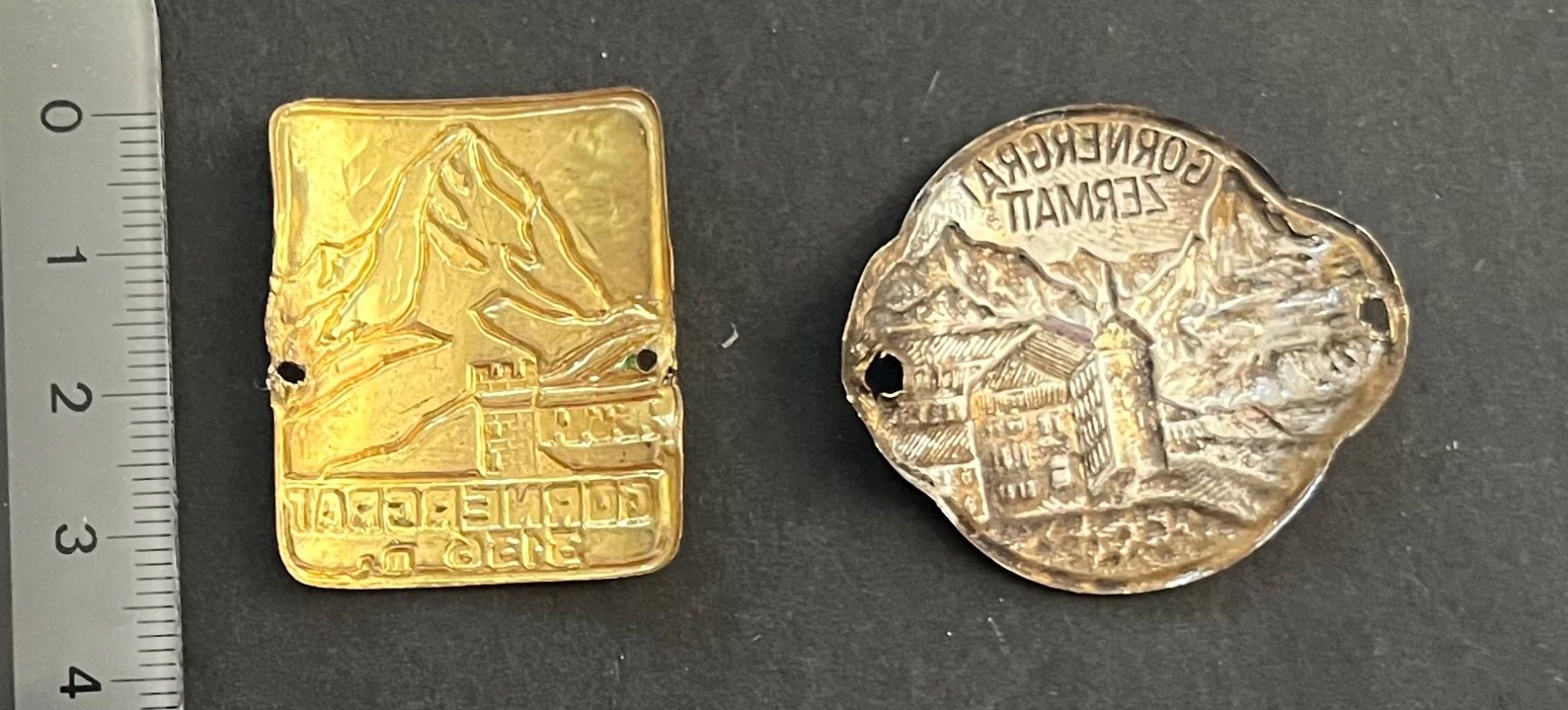 Swiss Placchette & Badge: Zermatt Gornergrat 2 Stocknagel ca. 1920, gebraucht – Usato da Ostermundigen venduto da DaxKarten-75 1