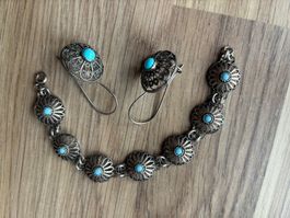 925 geschwärtes Silber + Turquoise aus Croatia_handmade