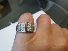 Älterer, spezieller Designer-Zirkonia-Ring in 925er Silber
