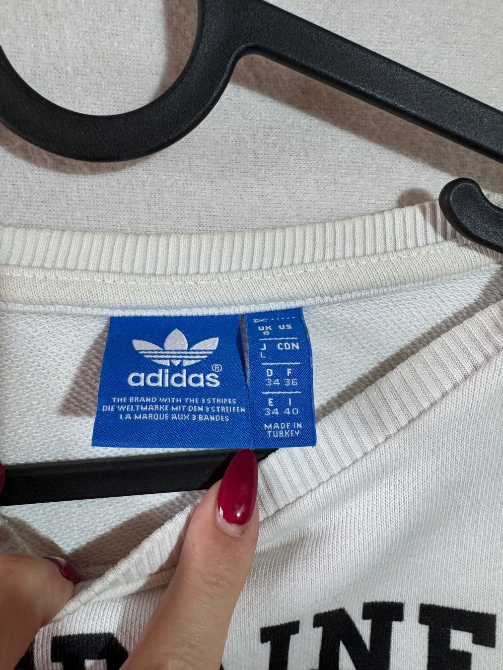 Adidas Maglioni & Felpe: weisser Pullover von Adidas Gr. 34 100% Baumwolle – Usato da Grosswangen venduto da second_hand_dress 1