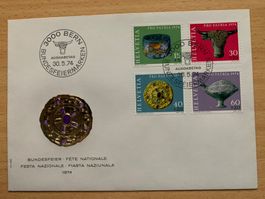 CH Briefmarken 1974 Bundesfeier Pro Patria