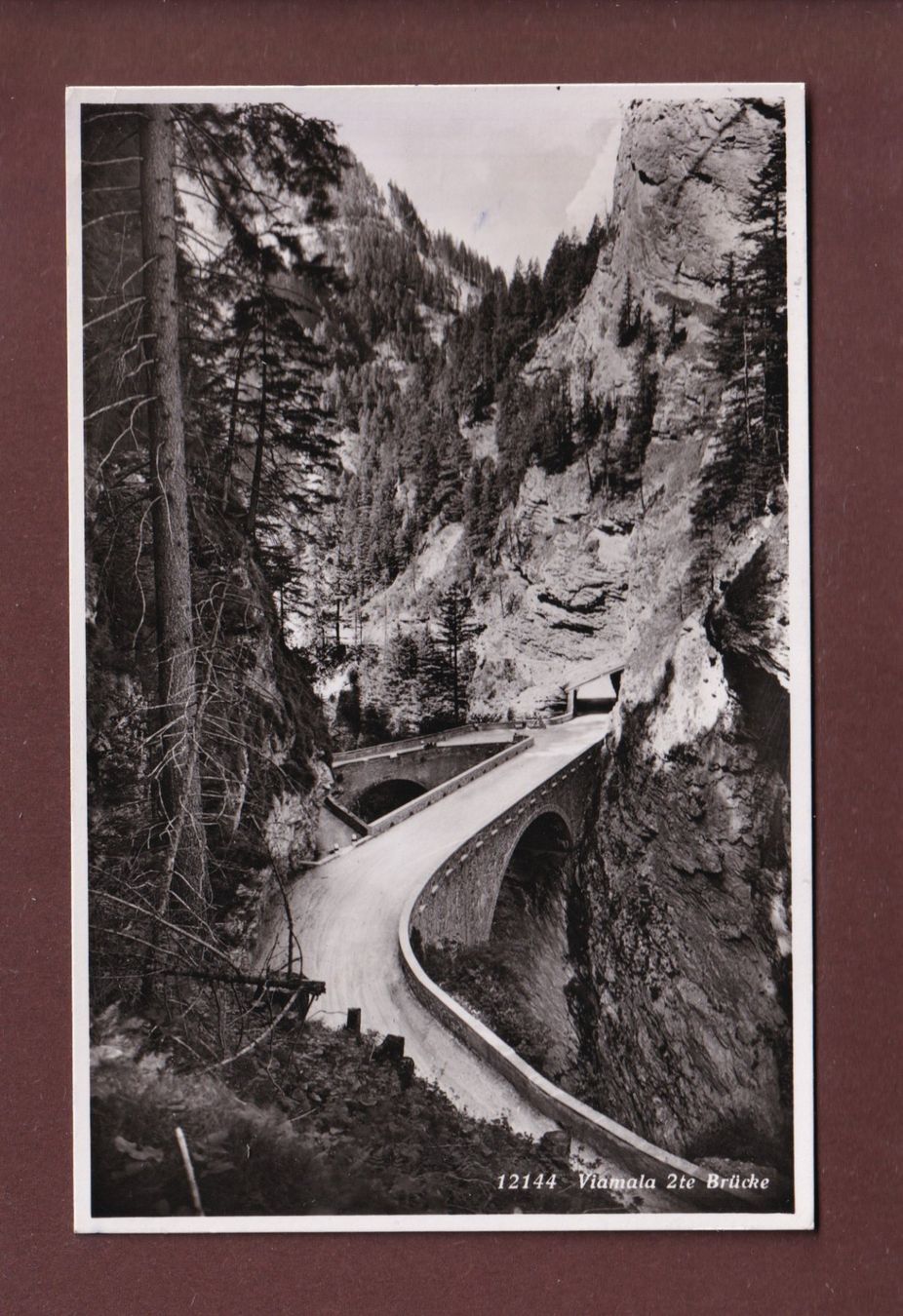 Cartoline postali: VIAMALA - Zweite Brücke - 1947 – Usato da Pully venduto da nicecards