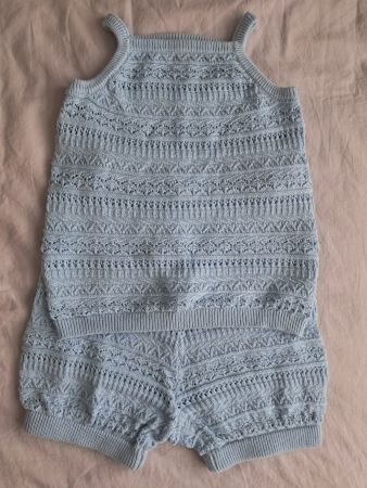 Neu H&M 2-teiliges Set in Musterstrick, Gr 98