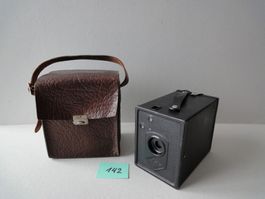 Alte Kamera - Agfa Box mit Ledertasche