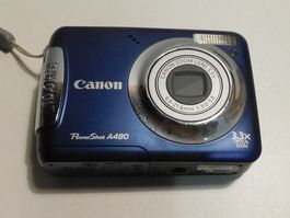 Canon PowerShot A480 Digitalkamera blau guter Zustand