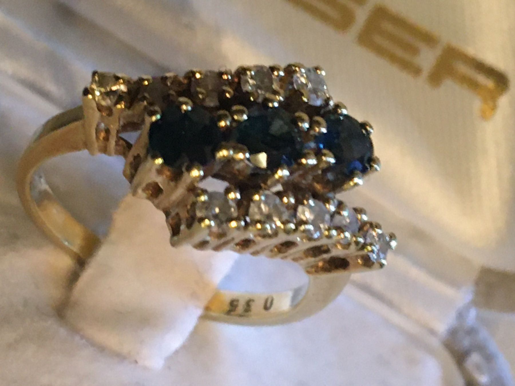 Anelli: Magnifique bague Saphirs/Diamants – Usato da Biel/Bienne venduto da soleil01 4