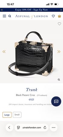 Aspinal of London Trunk Bag Crocodile
