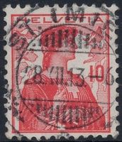 ST. IMIER 28.XII.13 - Vollstempel auf Helvetia Brustbild