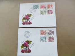 2 Briefe FDC (Satz) Volksbräuche 1977