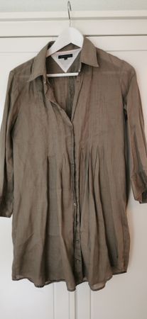 Tommy Hilfiger - Chemise lin kaki, taille 8 (38) ttbe