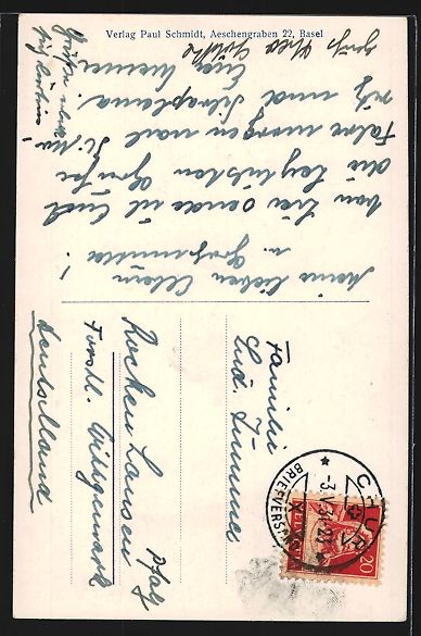 Cartoline postali: AK Chur, Blick über die Dächer, 1923 – Usato da Berlin venduto da bartko-reher 1