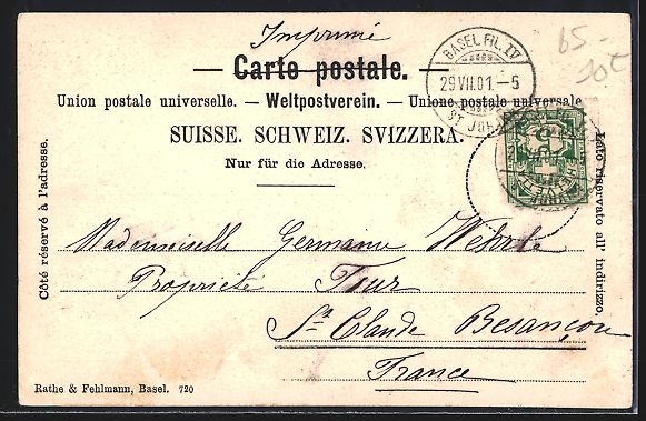 Cartoline postali: Basel, Historisches Museum Barfüsserkir – Usato da Berlin venduto da bartko-reher 1