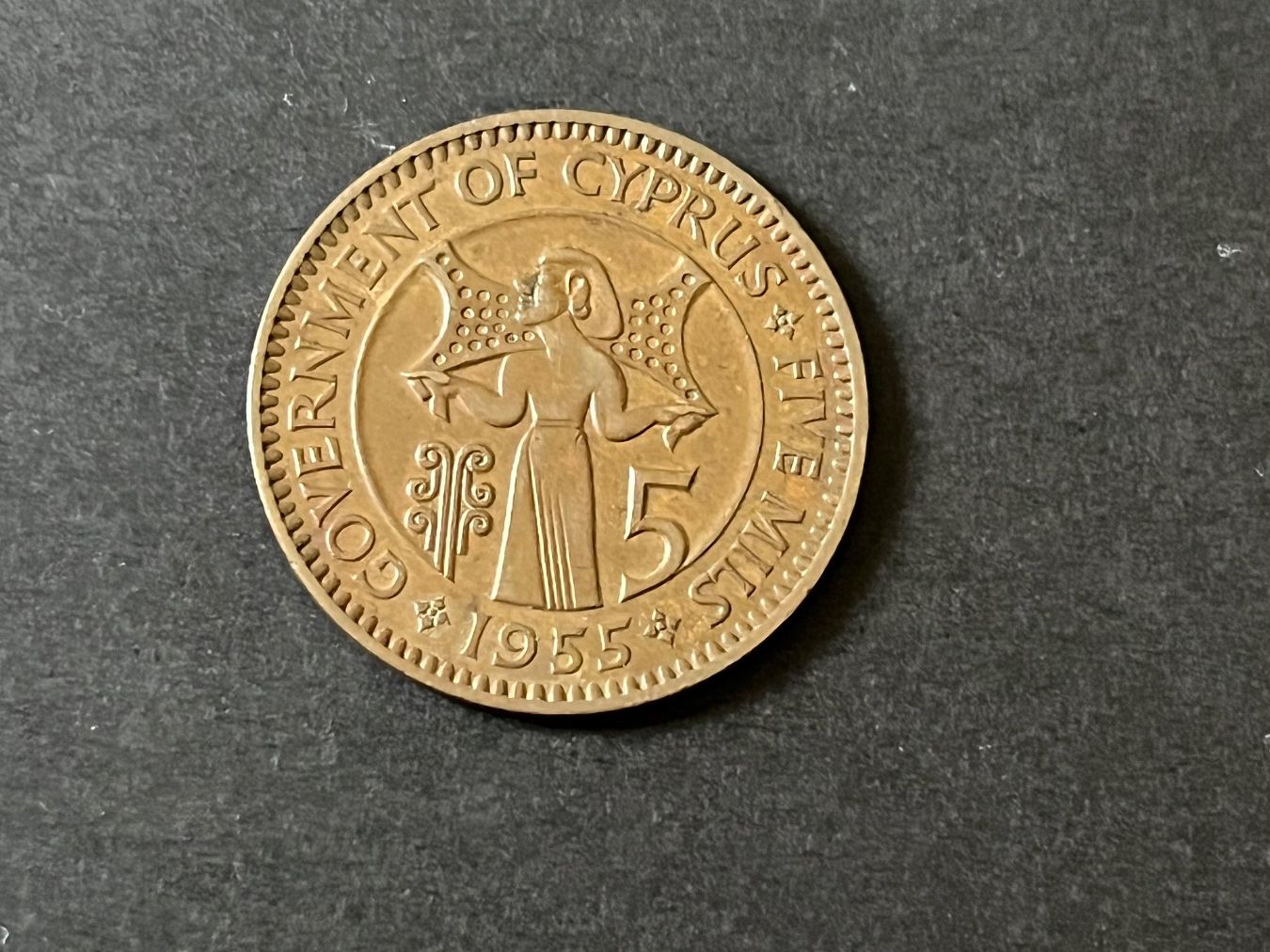 Tutti le monete: Zypern 5 Mils 1955 Queen Elizabeth II – Usato da Neuenhof venduto da Mastermind-73