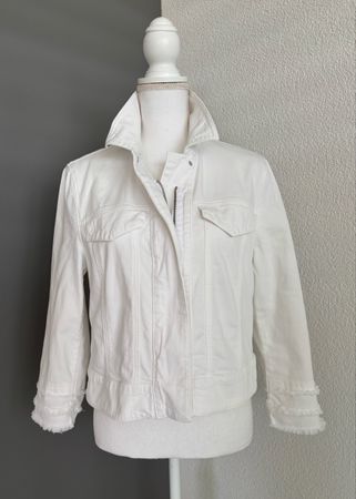 Marccain Jeansjacke, weiss, Gr. 38