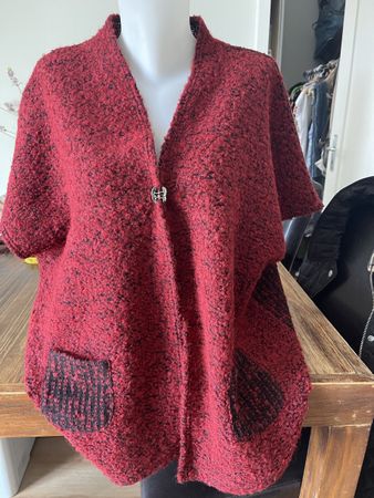 Veste Frank WALDER rouge et noir  50 comme neuve 