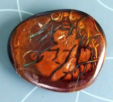 🔥 Boulder Opal Edelstein, rot/blau, Top Schliff, Rarität...