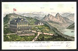 Litho Rossberg-Kulm, Wildspitz, Hotel Ro