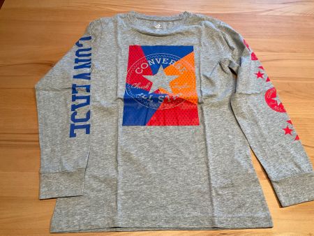 Kinder Longshirt von Converse Gr 152 in grau