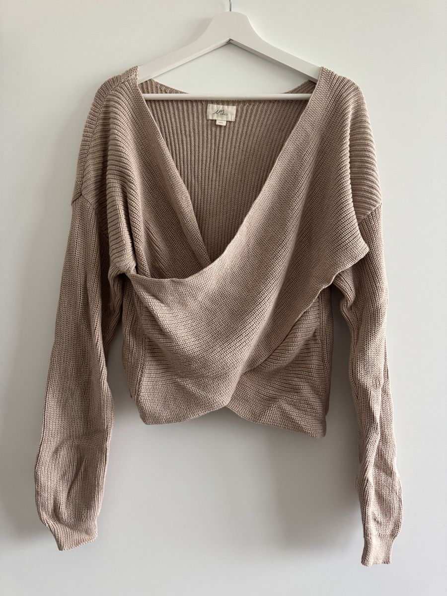 Maglioni & Felpe: Damen Pullover beige Grösse M/L - Wickeloptik Strick – Usato da Dietwil venduto da vera2301