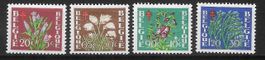 Belgien Teil-Serie 876 - 879 Blumen * 20.12 1950