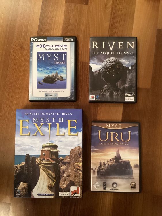 PC-Spiele: Myst-Reihe: Myst, Riven, Exile, Uru (Defekt) in Edlibach für ...