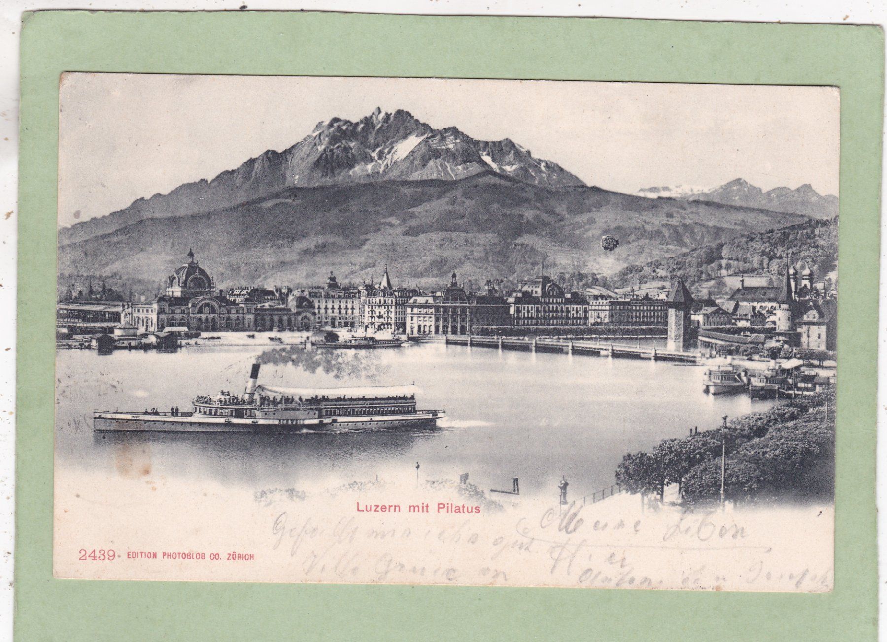 Ansichtskarten: Luzern mit Pilatus 1902 – Gebraucht aus Herisau von Lisegrat2008