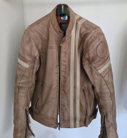 Held Motorradjacke Leder braun
