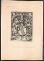 Ex-libris héraldique original Aug. F. Ammann, Zürich 1907
