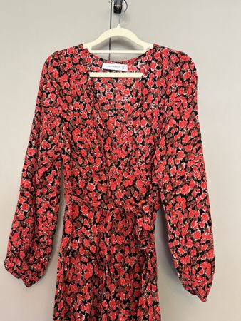 Faithfull the Brand floral red midi dress
