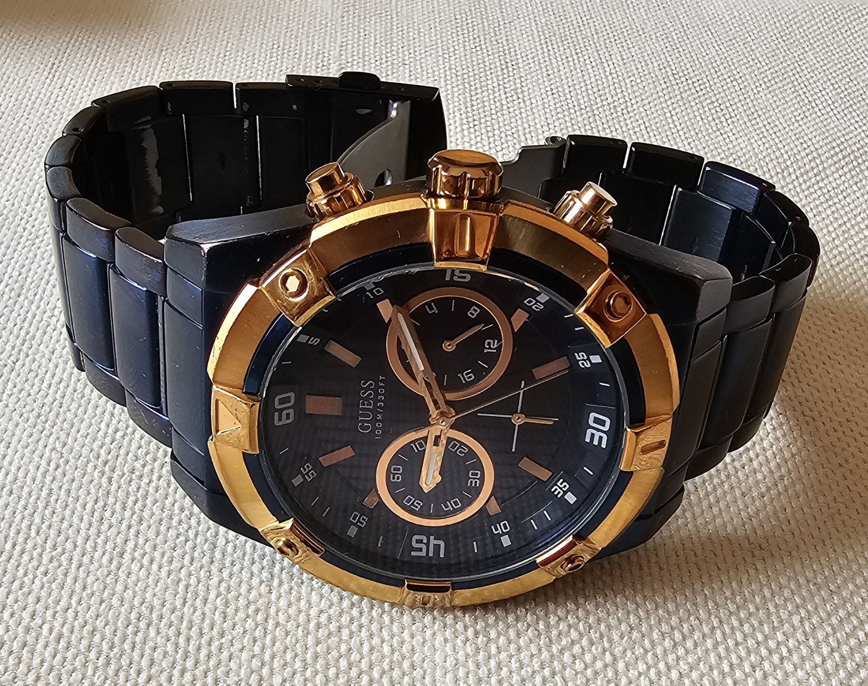 Guess Orologi: GUESS Chronograph mit Box elegante Herrenuhr 45mm – Usato da Speicher venduto da Lemore 4