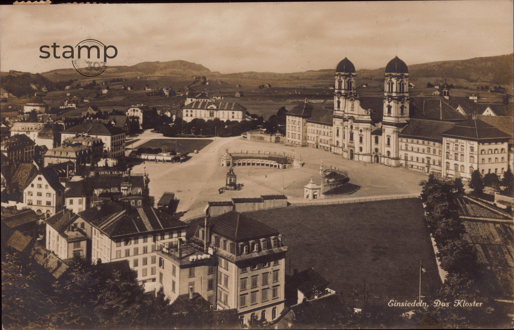 Cartoline postali: 1926_TOP_AK Einsiedeln _ Das Kloster – Usato da Eggersriet venduto da stamp303