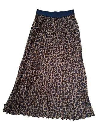 Jupe plissée motif léopard taille S