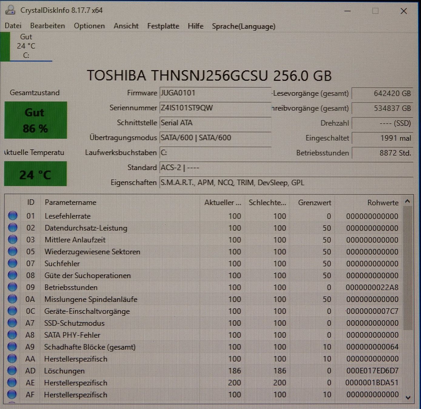 Toshiba Dischi rigidi: TOSHIBA  256 GB SSD – Usato da Bern venduto da compischop 1