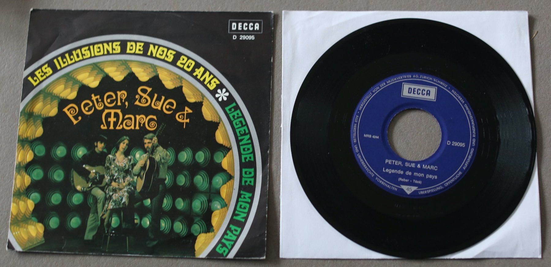 Dischi in vinile: Single, CH 70's Chanson, Peter Sue & Marc, Decca 1971 – Usato da Biel/Bienne venduto da 808.3 1