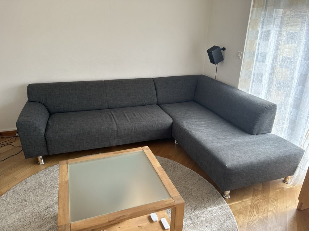 Canapé cinna modèle ottoman - état neuf - alcantara et tissu